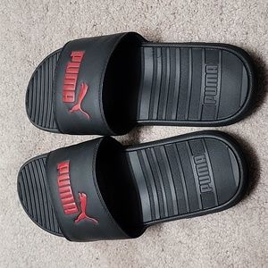PUMA Black Slip-On Sandals - Size 9